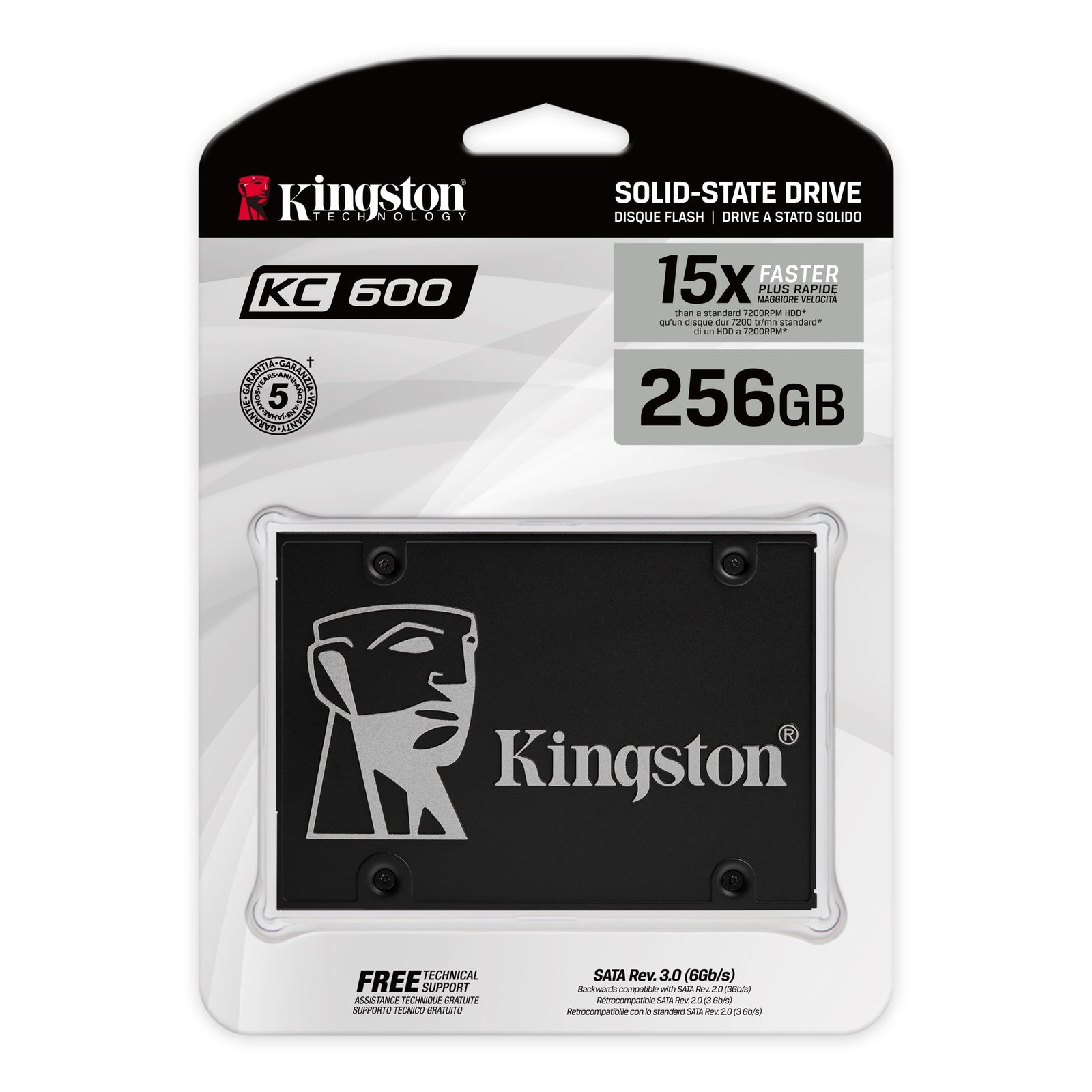 Kingston KC600 256GB SSD, 2.5” 7mm, SATA 6 Gb/s, Read/Write: 550 / 500 MB/s, Random Read/Write IOPS 90K/80K - Slika 2